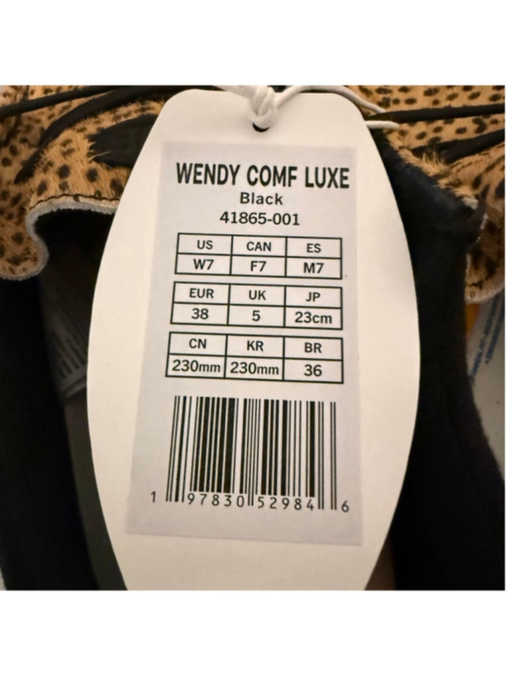 NEW Hey Dude Wendy Comfy Luxe Leopard Calf Hair Slip-On Shoes W7 EU 38 NWT - Picture 11 of 11